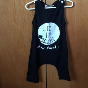 “To The Moon and Back” infant romper.